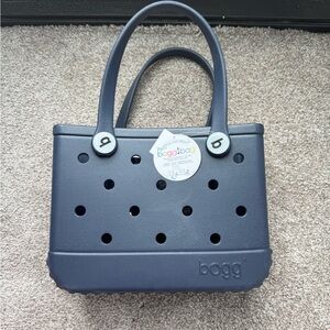 BOGG BAG Blue Perforated Tote with Structured Design 11”x8.5”x4.5”